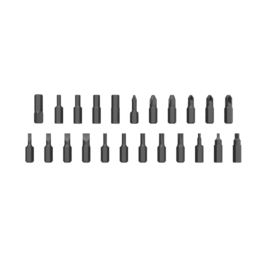 1/4" (6.35 mm) x 25 mm Screwdriver Bits (23 pieces total) (Sold as a single model/specification)