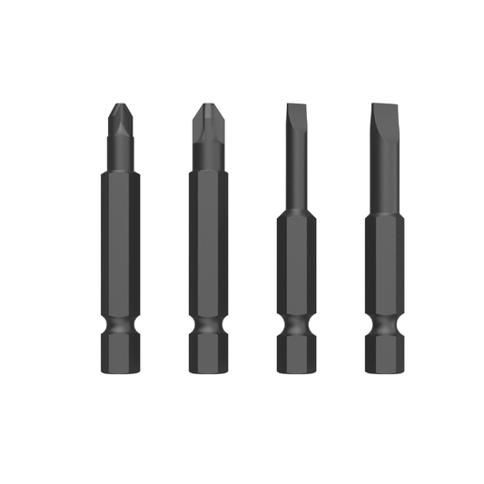 1/4" (6.35 mm) x 50 mm Screwdriver Bits  (4 pieces total) (Sold as a single model/specification)