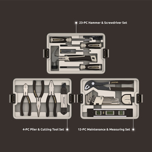 Home Repair Tool Kit (Hand Tools) (3-Layer)
