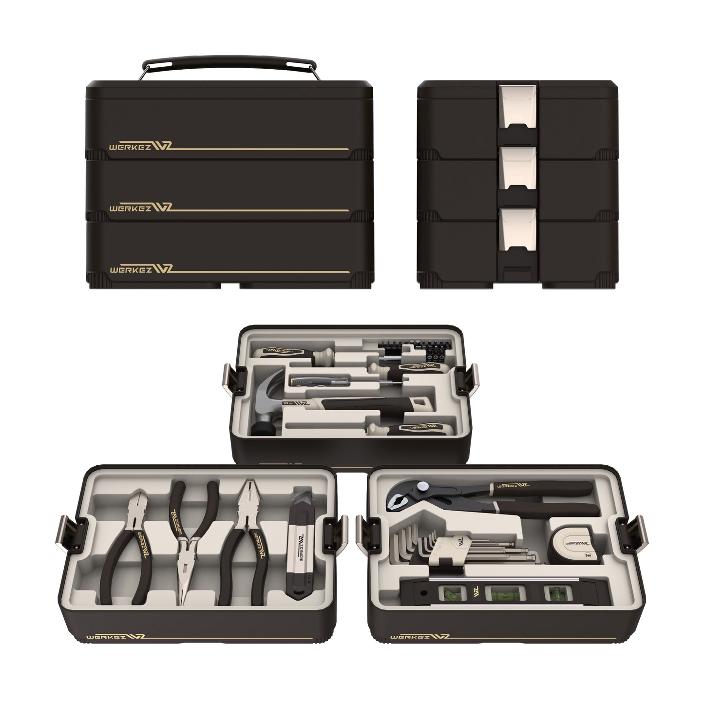 Home Repair Tool Kit (Hand Tools) (3-Layer)